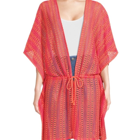 Time and Tru Women’s Tie- Front Crochet Cardigan - Picture 2 of 4